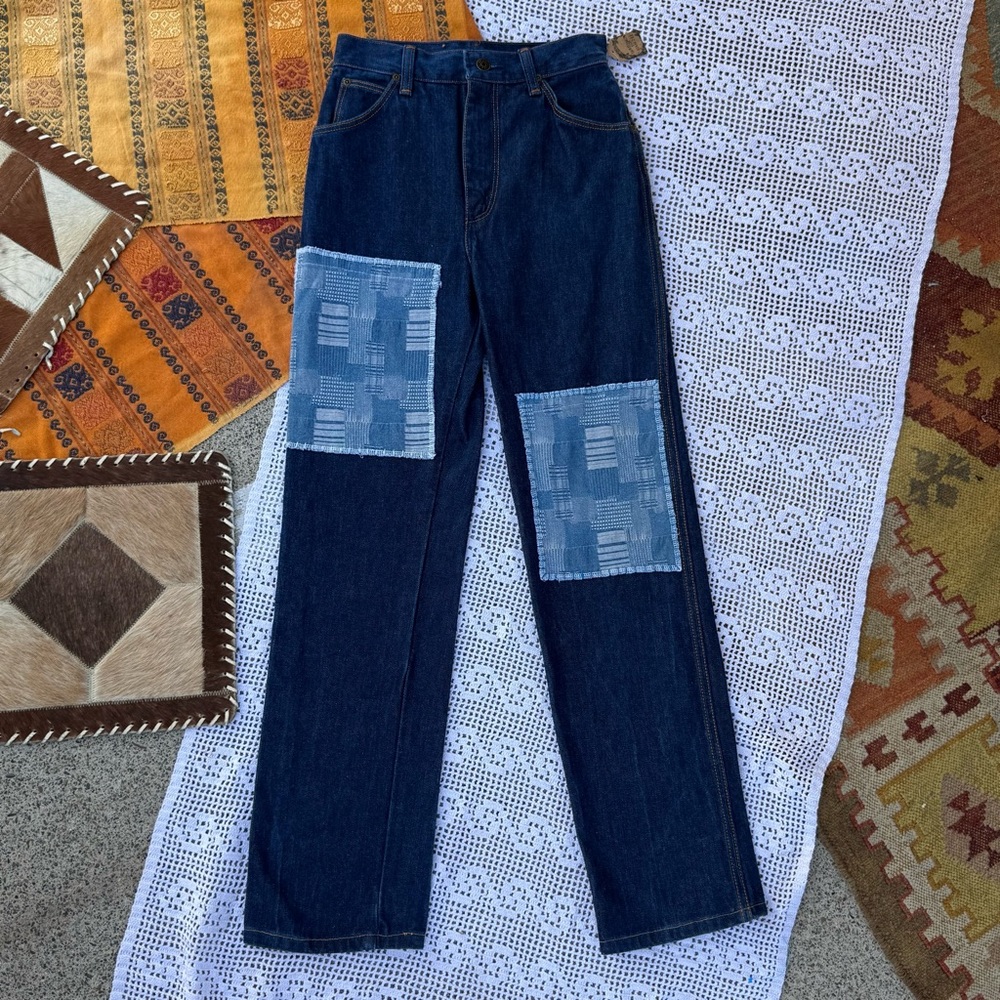 Vintage sedgefield Denim Jeans with Blue Patchwork